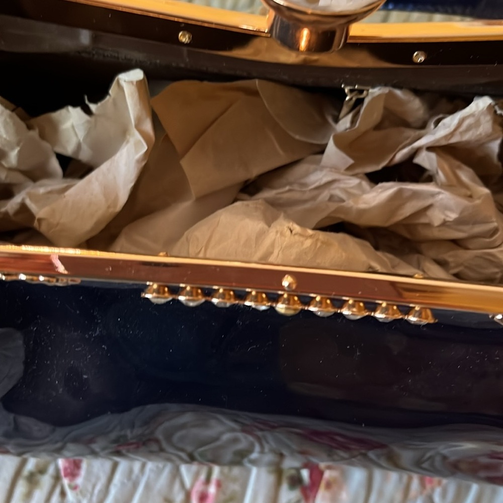 NAVY JEWELED BAG - Picture 4 of 10